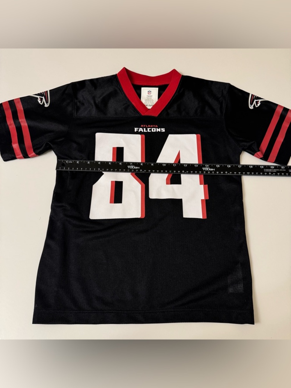 NFL Atlanta Falcon Black and Red V-Neck Youth Football Jersey - Picture 4 of 6